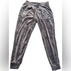 Cynthia‎ Rowley Gray Velvet Jogger Pants with Draw String Size Small